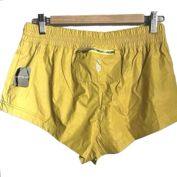 NEW $68 Free People FP Movement Moonlight Reflective Running Shorts Yellow SZ S - Picture 7 of 13